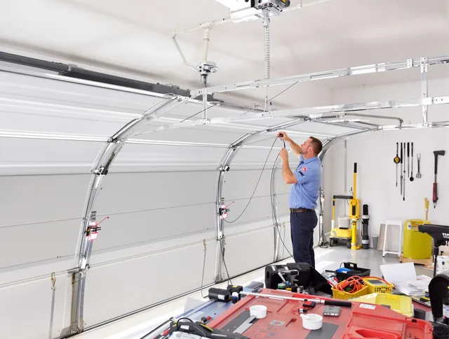 Garage door cable repair service by Brunswick Garage Door Repair in Brunswick